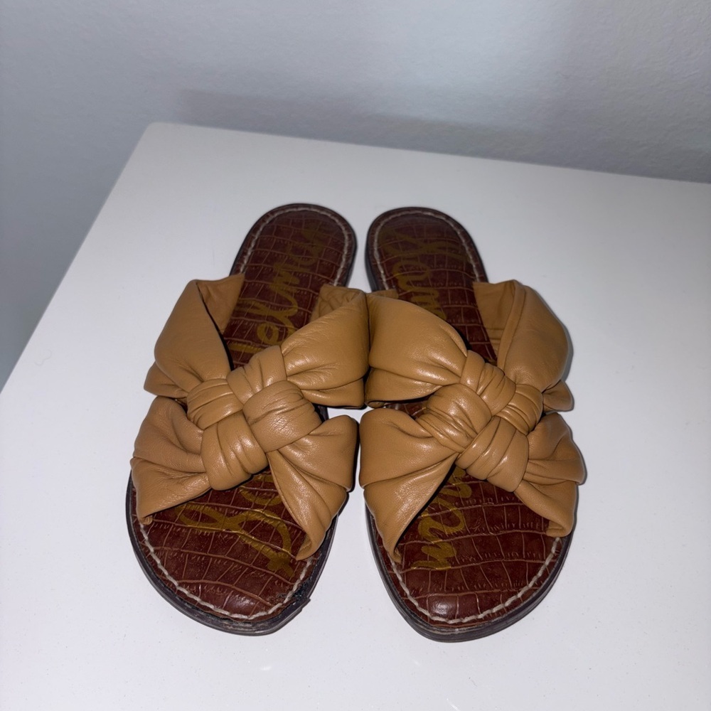 Sam Edelman Womens Garson Leather Slip On Slide Sandals - Picture 4 of 15